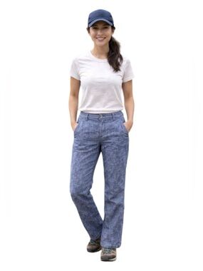 Bob Timberlake Cotton Chambray Outdoor Hiking Pants Medium Blue Size 2 Regular